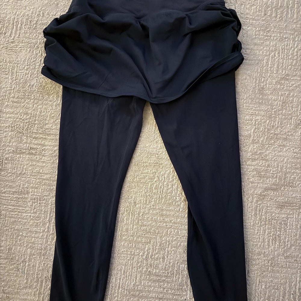 Athleta Navy Skirted Leggings